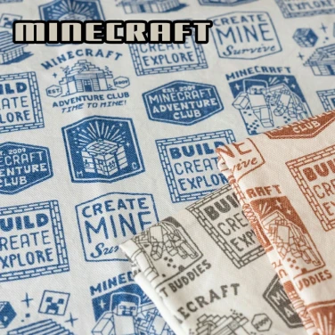 【予約販売】マインクラフト マイクラ柄 オックス生地