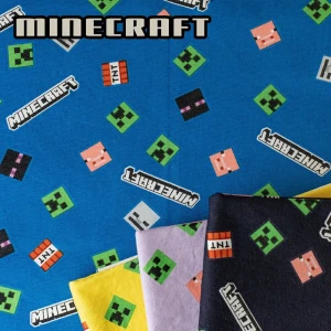 【予約販売】マインクラフト マイクラ柄 オックス生地 B