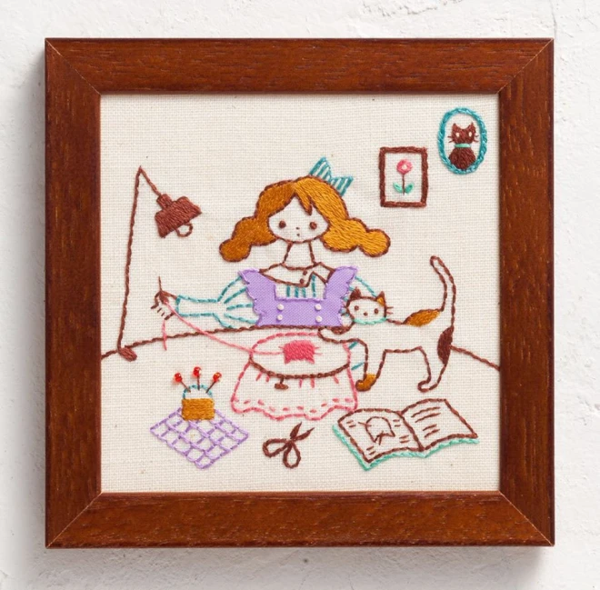 ルシアン 刺しゅうキット『ねこと暮らす毎日 SEWING』No.833