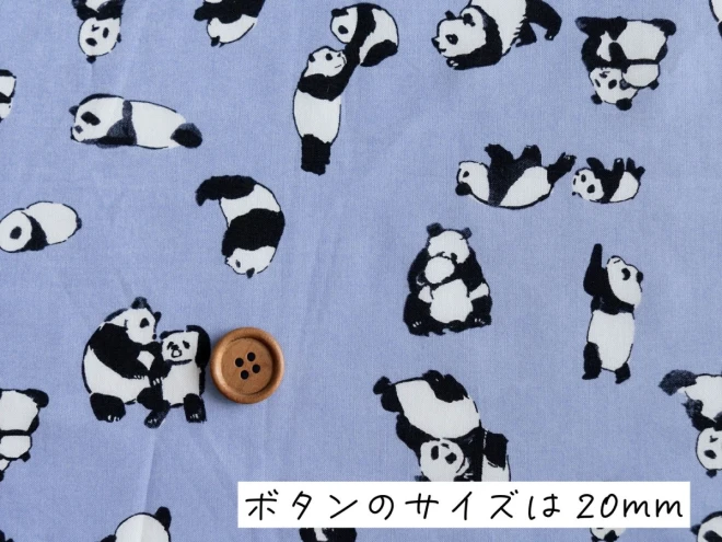 パンダ柄 ふんわりとした薄手の生地『パンダの親子』