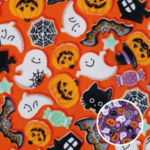 ハロウィンデザイン生地 『クッキー柄』