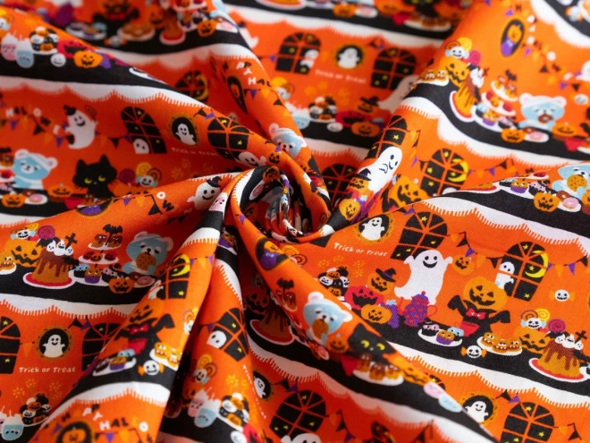 ハロウィンデザイン生地 『パーティ柄』