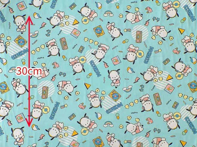 かわいいポチャッコ柄オックス生地『ストリート柄』サンリオ