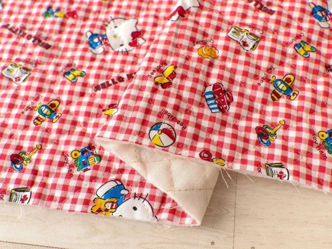 ハローキティ（キティちゃん）キルティング生地『KTギンガム』