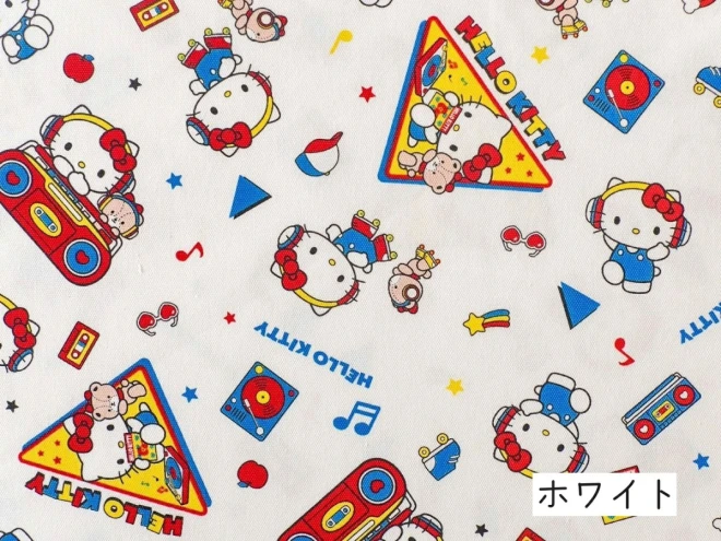 【2025年新柄】ハローキティ オックス生地 『ミュージック柄』