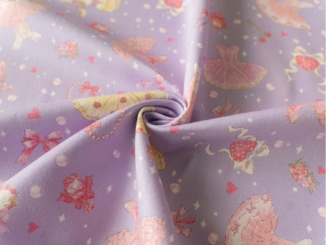 バレエ バレリーナ柄 生地『バレエハート』