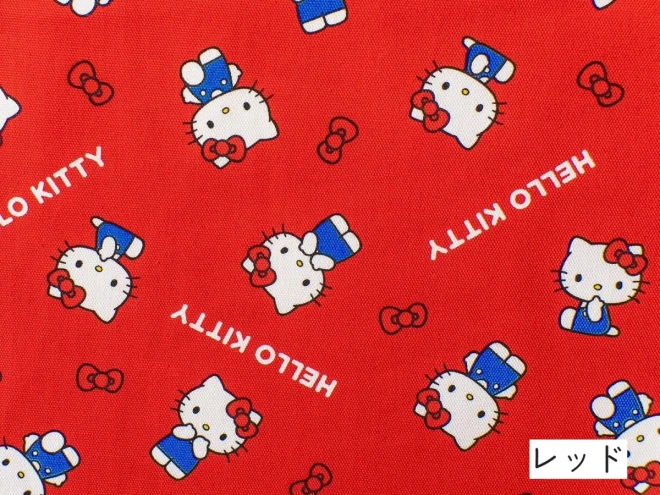 レトロ かわいい ハローキティ オックス生地『ベーシックリボン』