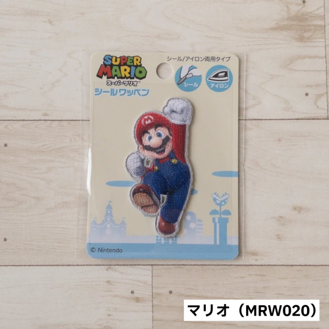 スーパーマリオ ルイージ ワッペン（大）アイロン・シール両用タイプ