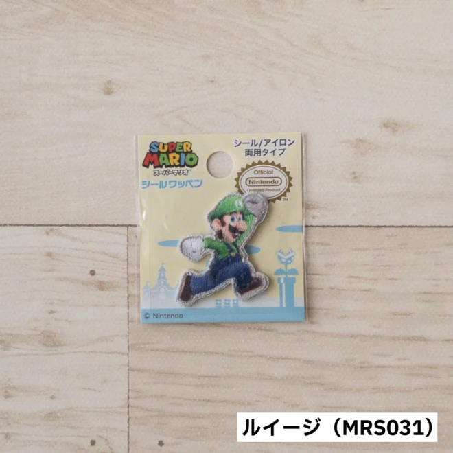 スーパーマリオ キャラクター ワッペン（小）アイロン・シール両用タイプ
