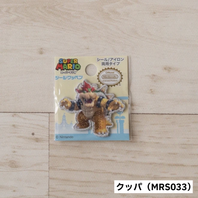 スーパーマリオ キャラクター ワッペン（小）アイロン・シール両用タイプ