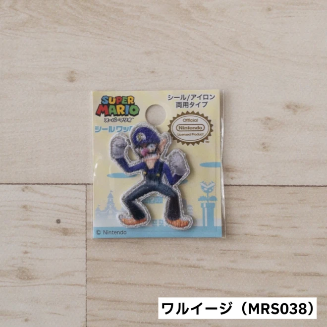 スーパーマリオ キャラクター ワッペン（小）アイロン・シール両用タイプ