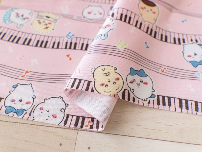 ちいかわ ハチワレ オックス生地『ミュージック柄』