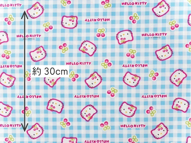ハローキティ チェック生地『サクランボ柄』