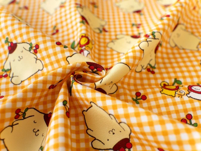 大人気のポムポムプリン オックス生地『 チェリー柄 』